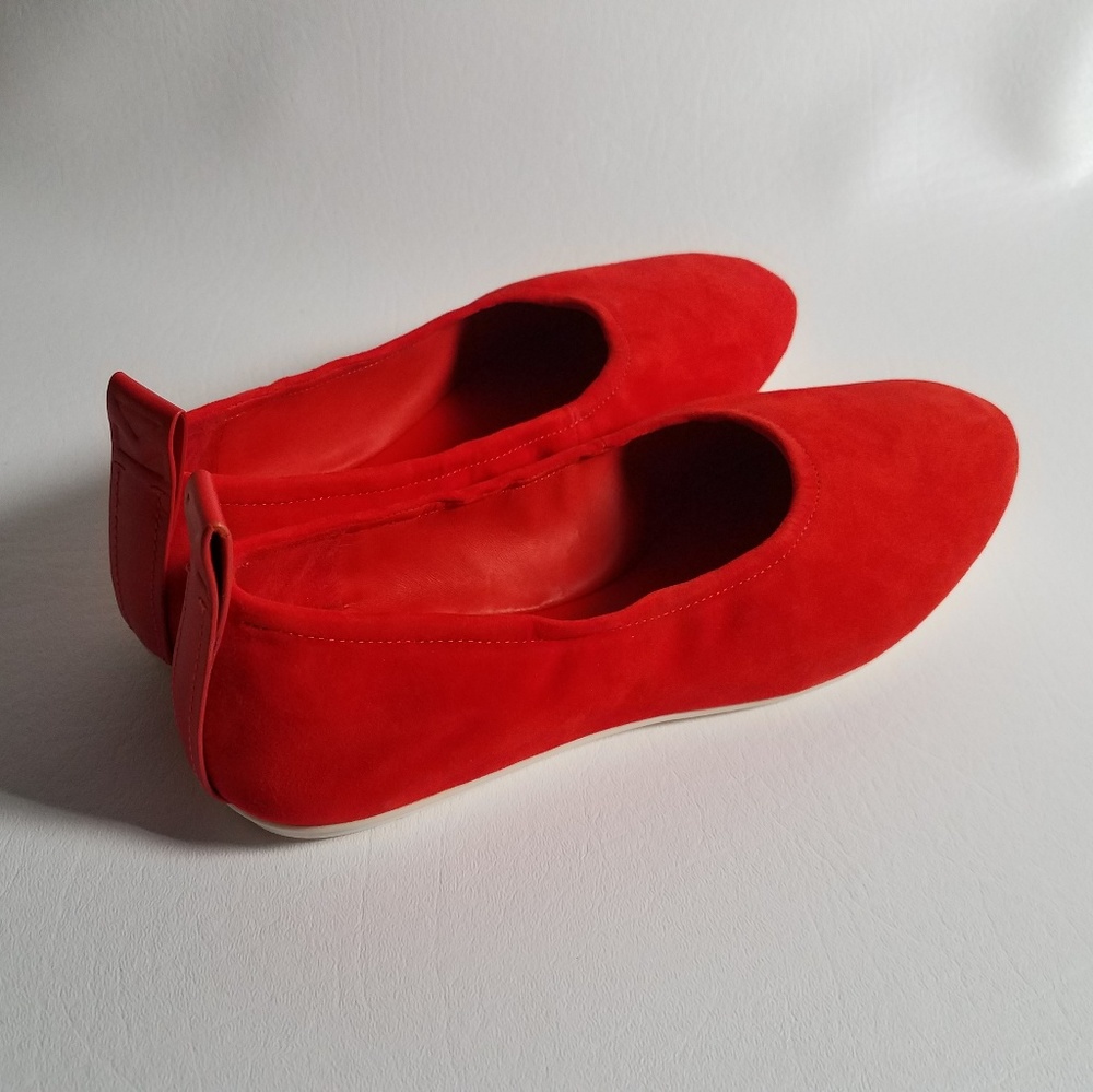 Mercedes Castillo Red Suede Ballet Flats